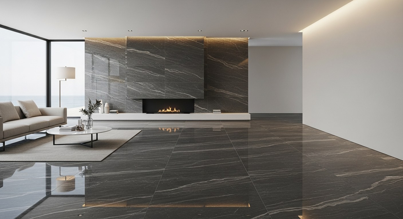 Интерьер с керамогранитом Ocean Ceramic от Rezka