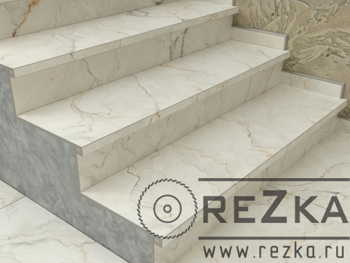Ступень из керамогранита Infinity Electico Ivory 1200х330 мм (120х33 см)