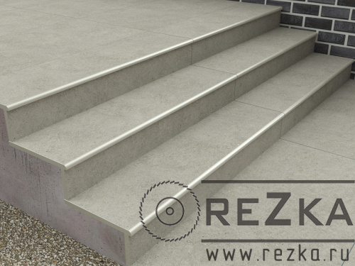 Уличная ступень Forte dei marmi Rock Lunar Grey 1200х330*20 мм (120х33х2 см)