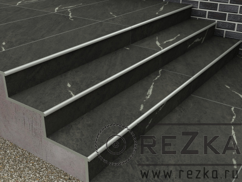 Уличная ступень Forte dei marmi Rock Venaria Black 1200х330*20 мм (120х33х2 см)