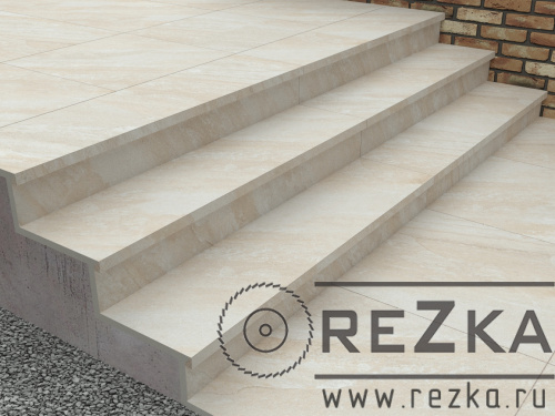 Уличная ступень Benadia Cream Light 1200х330*20 мм (120х33х2 см)