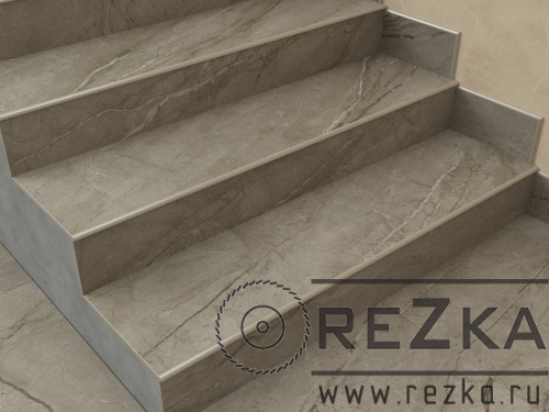 Ступень из керамогранита Forte dei marmi Mystic Grey 1600х300 мм (160х30 см)