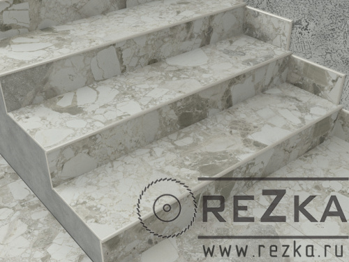 Ступень из керамогранита Forte dei marmi Ceppo Apuano Cream 1600х300 мм (160х30 см)